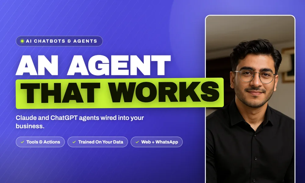 Fiverr gig cover: AI chatbot or AI agent for your business