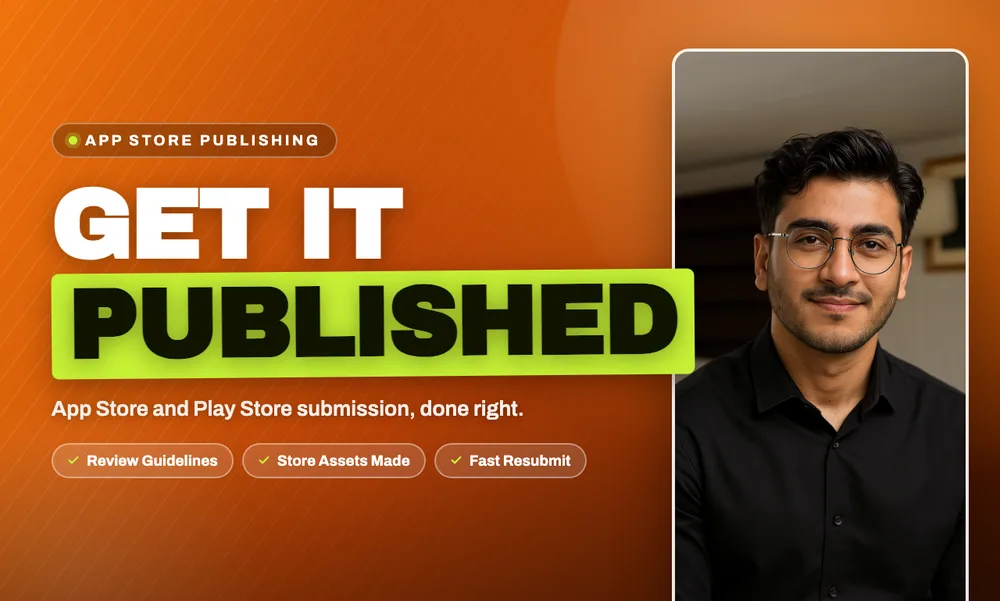 Fiverr gig cover: Publish your app to the Play Store and App Store