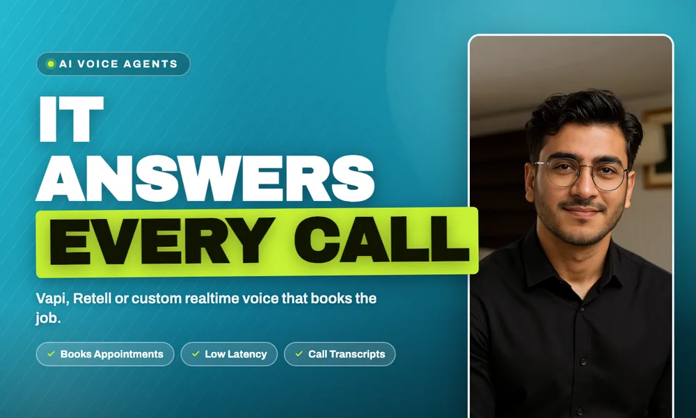 Fiverr gig cover: AI voice agent or receptionist